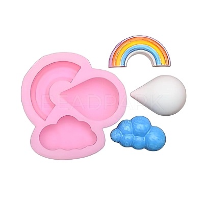 Food Grade Rainbow & Cloud & teardrop DIY-F045-04-1