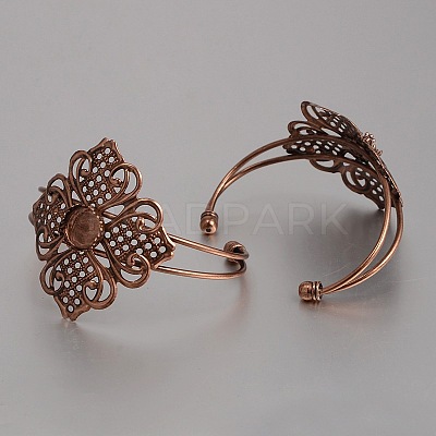 Brass Cuff Bangle Makings KK-J184-58R-NF-1