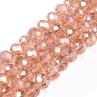 Electroplate Glass Beads Strands LS-EGLA-A044-T6mm-B21-1