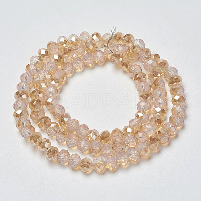 Electroplate Glass Beads Strands EGLA-A034-J3mm-K01-1