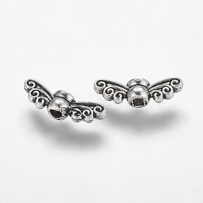 Tibetan Style Alloy Fairy Wing Beads LS-TIBEB-6007-AS-LF-1