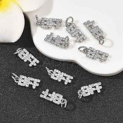 SHEGRACE Brass Micro Pave Clear Cubic Zirconia Pendants XGRQ2C218-408P-1