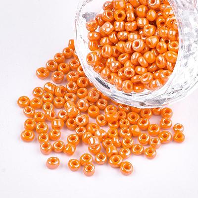DIY Craft Beads 8/0 Opaque Colors Lustered Round Glass Seed Beads X-SEED-A012-3mm-130-1