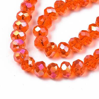 Electroplate Glass Beads Strands EGLA-A034-T8mm-B22-1