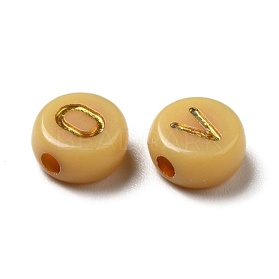 Plating Acrylic Beads OACR-P017-A07-1