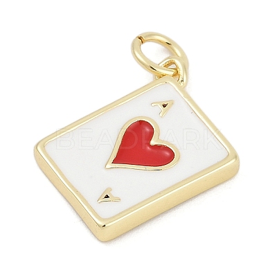 Brass Enamel Charms X-KK-G522-44G-02-1