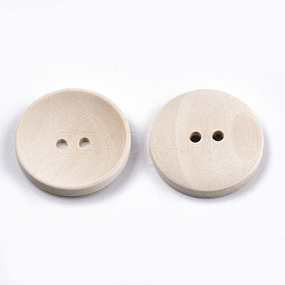 Natural Wood Buttons WOOD-N006-88B-01-1
