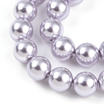 Baking Paint Pearlized Glass Pearl Bead Strands HY-N002-5mm-A04-1