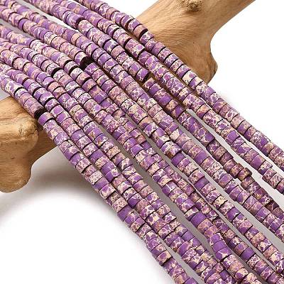 Dyed Synthetic Imperial Jasper Beads Strands G-Z089-A03-D-1