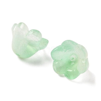 Transparent Glass Beads Caps GLAA-B028-01G-1