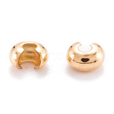 Brass Crimp Beads Covers X-KK-F824-036B-G-1