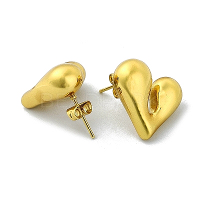 Ion Plating(IP) 304 Stainless Steel Stud Earrings EJEW-C071-04G-1