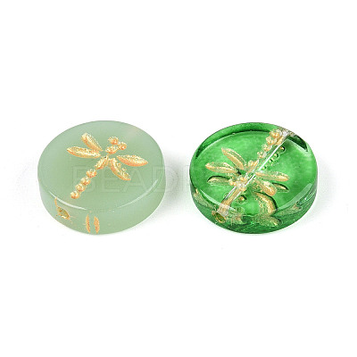 Baking Paint Transparent Glass Beads DGLA-N018-30-1