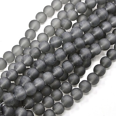 Baking Paint Transparent Glass Bead Strands GLAA-S031-12mm-12-1