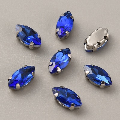 Horse Eye Shape Sew on Rhinestone FIND-WH0128-93B-03-1