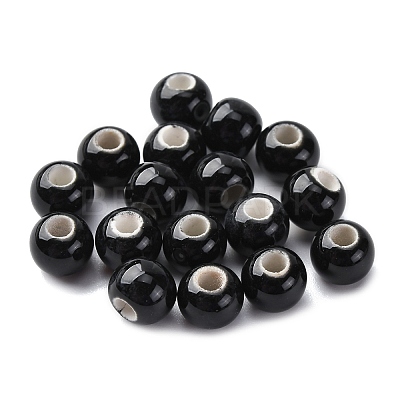 Bright Glazed Porcelain Beads PORC-D300-A36-1