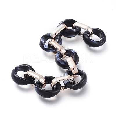 Transparent Acrylic Handmade Cable Chain AJEW-JB00547-06-1