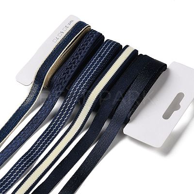 18 Yards 6 Styles Polyester Ribbon SRIB-Q022-E06-1