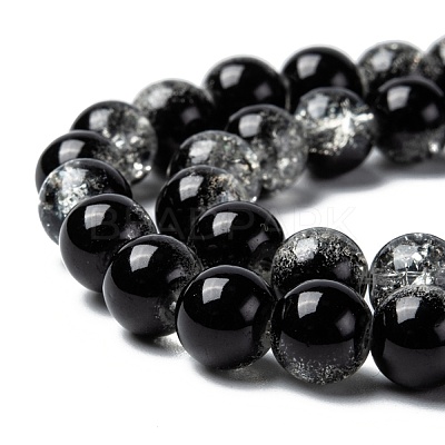 Baking Paint Crackle Glass Bead Strands CCG-S001-8mm-M-1