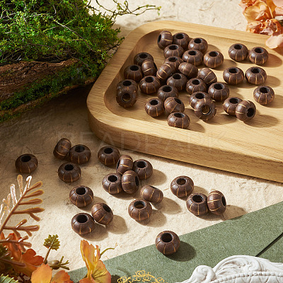 Wood European Beads WOOD-TA0003-09D-1