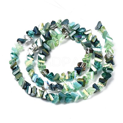 Electroplate Glass Beads Strands X-EGLA-N002-06G-1