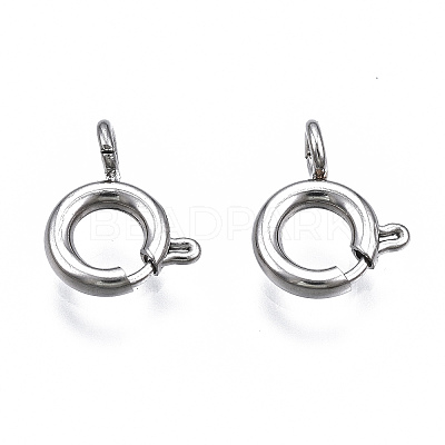 Tarnish Resistant 304 Stainless Steel Spring Ring Clasps X-STAS-S117-016B-1