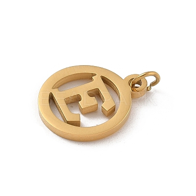 304 Stainless Steel Charms
with Jump Ring STAS-R001-02G-E-1