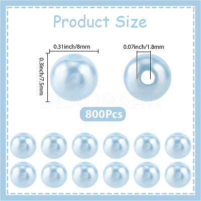 Spray Painted ABS Plastic Imitation Pearl Beads OACR-PA0001-38B-02-1