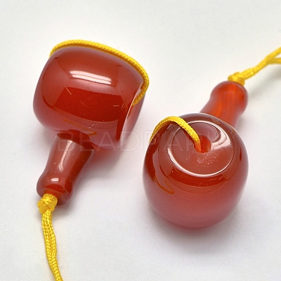 Natural Carnelian 3 Hole Guru Beads G-K208-02-A-08-1