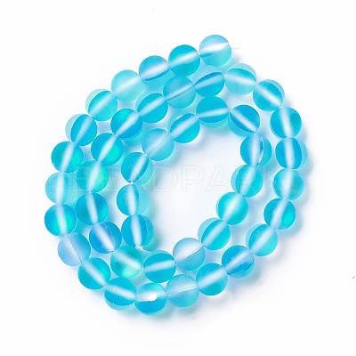 Synthetic Moonstone Beads Strands G-E573-01B-12-1