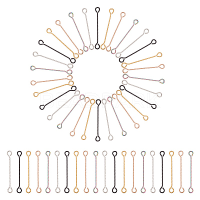 50Pcs 5 Colors 316 Surgical Stainless Steel Eye Pins STAS-UN0050-56-1