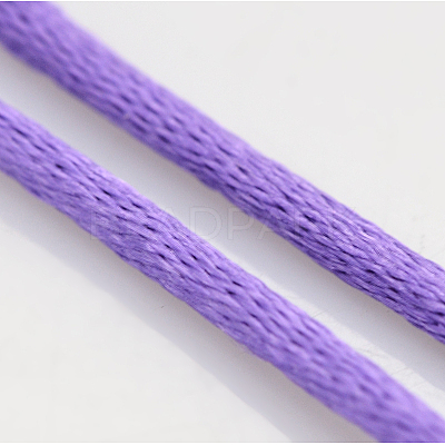 Round Nylon Satin Rattail Cord X-NWIR-O001-A-09-1