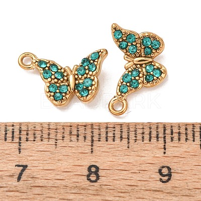 304 Stainless Steel Rhinestone Pendants STAS-L318-20G-1