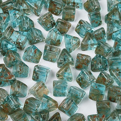 Picasso Transparent Glass Beads SEED-Q039-02E-1