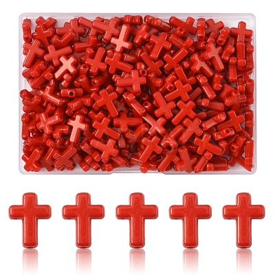 200Pcs Opaque Acrylic Beads SACR-FS0001-40A-1