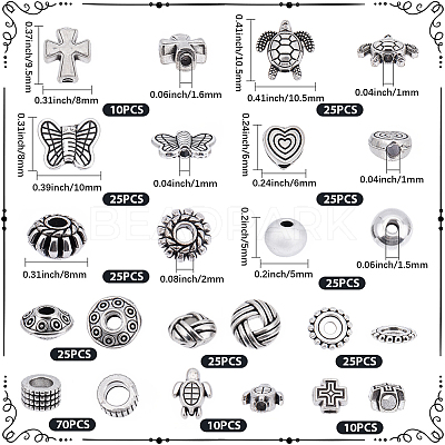 Tibetan Style Alloy Beads FIND-SC0022-53-1