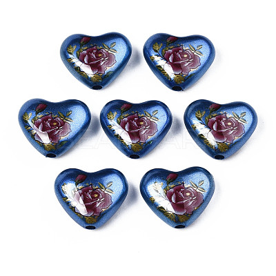 Spray Painted Opaque Acrylic Beads SACR-S305-28-D03-1