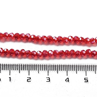 Electroplate Transparent Glass Beads Strands EGLA-A035-T3mm-A01-1