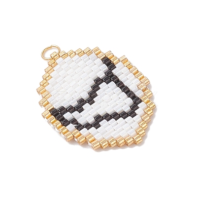 Glass Seed Beaded Twelve Constellations Pendants PALLOY-MZ00891-05-1
