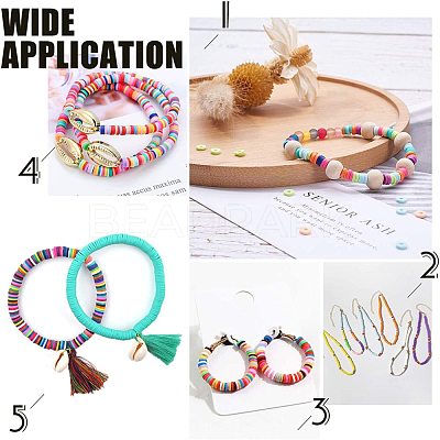 Handmade Polymer Clay Beads CLAY-R067-4.0mm-43-1