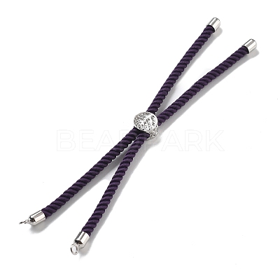 Twisted Nylon Cord Silder Bracelets DIY-B066-03P-07-1