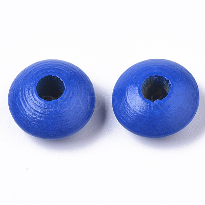 Dyed Natural Beech Wood Beads WOOD-T015-43A-1