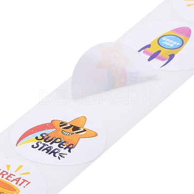 500 Paste Paper Self-Adhesive Stickers AJEW-S085-01F-1