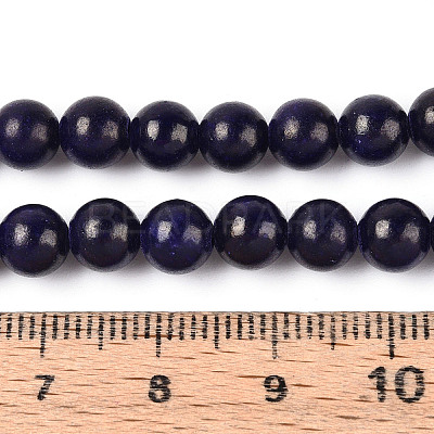 Dyed Natural Mashan Jade Round Beads Strands G-T139-6mm-67H-1