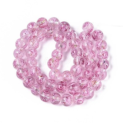 Handmade Foil Lampwork Beads LAMP-T021-33F-1