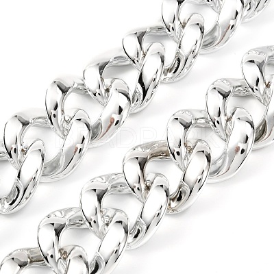 Handmade UV Plating ABS Plastic Curb Chains AJEW-JB00737-04-1