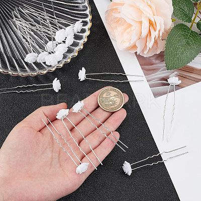 20Pcs Platinum Tone Alloy Hair Forks OHAR-CA0001-05-1