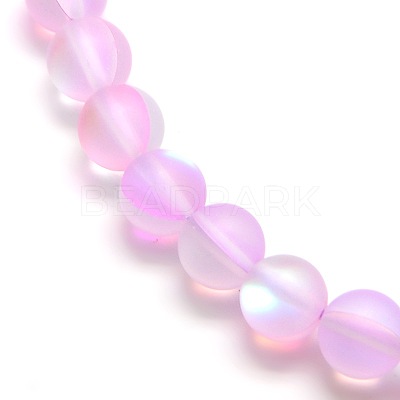 Synthetic Moonstone Beads Strands G-F142-8mm-09-1