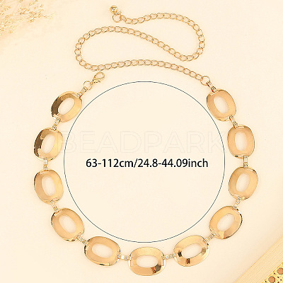 Alloy Oval Link Chain Waist Chain Belts for Women FS-WGBA6EA-01-1