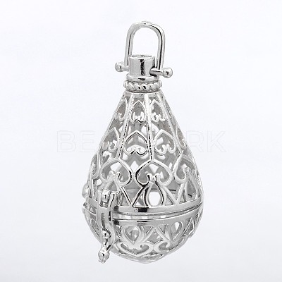 Brass Cage Pendants LS-KK-P026-02P-NR-1